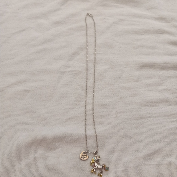 Silver Moon Bay Silver "You are magical" Unicorn Necklace - Picture 4 of 7